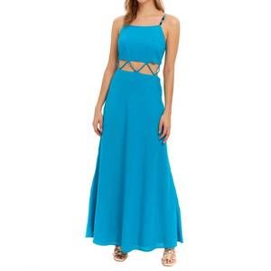 NEW ALLISON NEW YORK orie maxi dress in aqua